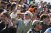 A member of the gallery at the 16th hole takes a selfie during the continuation of the second round of the Phoenix Open golf tournament Saturday, Feb. 10, 2024, in Scottsdale, Ariz. (AP Photo/Ross D. Franklin)
