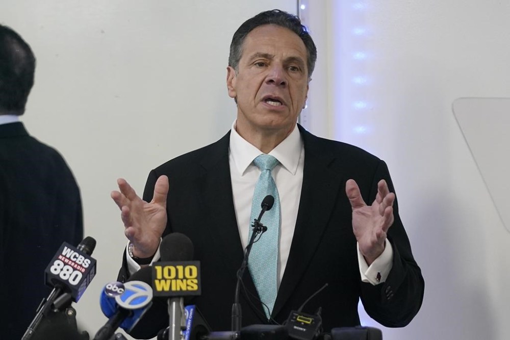 FILE - Former New York Gov. Andrew Cuomo speaks during a New York Hispanic Clergy Organization meeting, Thursday, March 17, 2022, in New York. Arguments over the the fate of the state Commission on Ethics and Lobbying in Government were heard by a state appeals court in Albany. The arguments Friday, Feb. 16, 2024, stem from a lawsuit filed by former Cuomo, who claims the commission lacked the constitutional authority to prosecute him. (AP Photo/Seth Wenig, File)