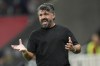 FILE - Marseille's head coach Gennaro Gattuso shouts during the French League One soccer match between Nice and Marseille at the Allianz Riviera stadium in Nice, France, on Oct. 21, 2023. Gattuso has been fired by the French league club, a person with direct knowledge of the decision told The Associated Press on Monday Feb. 19, 2024. (AP Photo/Daniel Cole, File)