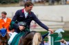 FILE - France's Kevin Staut on Visconti du Telman receives the trophy after France won the Nations Cup horse jumping competition at the Rome's horse show, Friday, May 27, 2022. Former equestrian Olympic gold medallist Kevin Staut was cleared Thursday, Feb. 22, 2024, by a French court of assaulting his former partner during a brawl in a hotel room, his lawyer told The Associated Press. (AP Photo/Gregorio Borgia, File)