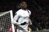 AC Milan's Rafael Leao celebrates after scoring against Rennes during the Europa League soccer match between Rennes and AC Milan at the Roazhon Park stadium in Rennes, western France, Thursday, Feb. 22, 2024. (AP Photo/Mathieu Pattier)