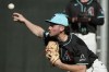 Arizona Diamondbacks starting pitcher Brandon Pfaadt throws during spring training baseball workouts Saturday, Feb. 17, 2024, in Scottsdale, Ariz. (AP Photo/Ross D. Franklin)
