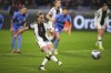 Germany's Giulia Gwinn scores on a penalty kick during the Nations League women's semifinal soccer match between France and Germany in Lyon, France, Friday, Feb. 23, 2024. (AP Photo/Daniel Cole)