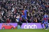Crystal Palace's Chris Richards celebrates scoring his side's first goal of the game, during the English Premier League soccer match between Crystal Palace and Burnley, at Selhurst Park, in London. Saturday, Feb. 24, 2024. (Bradley Collyer/PA via AP)