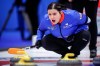 Team Manitoba-Cameron skip Kate Cameron encourages her teammates as they play Team Alberta in Page playoffs at the Scotties Tournament of Hearts in Calgary, Saturday, Feb. 24, 2024. THE CANADIAN PRESS/Jeff McIntosh