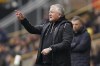 Sheffield United manager Chris Wilder gestures, during the English Premier League soccer match between Wolverhampton Wanderers and Sheffield United, at Molineux Stadium, in Wolverhampton, England, Sunday, Feb. 25, 2024. (Mike Egerton/PA via AP)