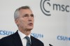 NATO Secretary General Jens Stoltenberg addresses the opening session of the Munich Security Conference at the Bayerischer Hof Hotel in Munich, Germany, Friday, Feb. 16, 2024. The 60th Munich Security Conference (MSC) is taking place from Feb. 16 to Feb. 18, 2024. (AP Photo/Matthias Schrader)