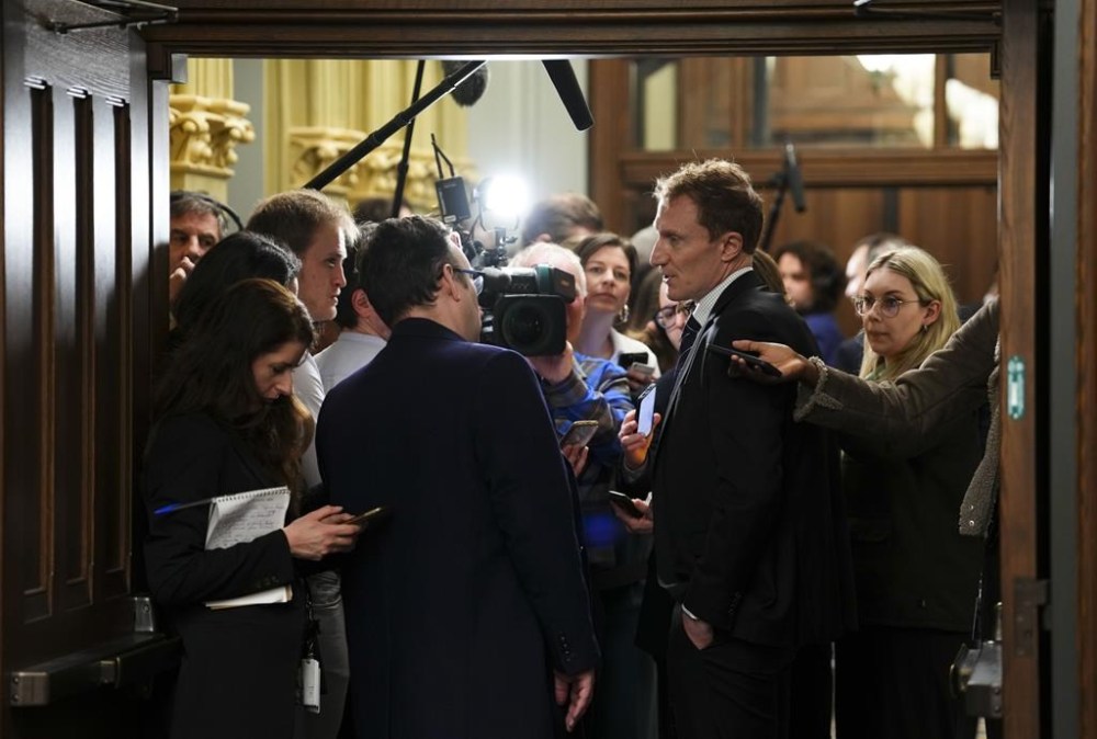 Immigration, Refugees and Citizenship Minister Marc Miller arrives to a cabinet meeting on Parliament Hill in Ottawa on Tuesday, Feb. 27, 2024. THE CANADIAN PRESS/Sean Kilpatrick