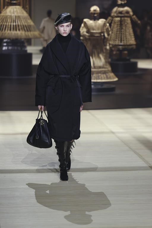 A model wears a creation as part of the Christian Dior Fall/Winter 2024-2025 ready-to-wear collection presented Tuesday, Feb. 27, 2024 in Paris. (Photo by Vianney Le Caer/Invision/AP)