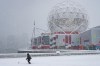 Environment Canada is warning of hazardous driving conditions on several stretches of British Columbia highways as a strong Pacific frontal system pushes into the province's Interior. A person walks through deep snow during a snowstorm in Vancouver Wednesday, Jan. 17, 2024. THE CANADIAN PRESS/Ethan Cairns