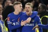 Chelsea's Conor Gallagher celebrates after scoring his side's third goal during the English FA Cup fifth round soccer match between Chelsea and Leeds United at Stamford Bridge stadium in London, Wednesday, Feb. 28, 2024. (AP Photo/Kirsty Wigglesworth)