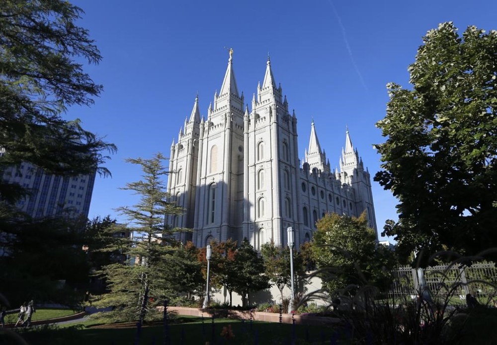 FILE - The Salt Lake Temple stands at Temple Square in Salt Lake City, Oct. 5, 2019. Utah faith leaders who learn about ongoing child abuse from a perpetrator during a religious confession will be able to alert police without fear of legal ramifications under a bill that received final legislative approval Thursday, Feb. 29, 2024, in the state Senate. (AP Photo/Rick Bowmer, File)