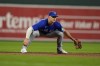 Toronto Blue Jays third baseman Matt Chapman waits for a pitch during the second inning of a baseball game between the Baltimore Orioles and the Toronto Blue Jays, Thursday, Aug. 24, 2023, in Baltimore. The Orioles won 5-3. (AP Photo/Julio Cortez)