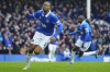 Everton's Beto celebrates scoring his side's opening goal during the English Premier League soccer match between Everton and West Ham at the Goodison Park stadium in Liverpool, England, Saturday, March 2, 2024. (AP Photo/Jon Super)