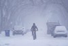 Weekend weather across the Prairies forced highways to close, disrupted flights and prompted the mayor of one city to ask anyone without a four-wheel drive to stay home. A person cycles on a street in Saskatoon, Sask., Monday, Feb. 26, 2024. THE CANADIAN PRESS/Heywood Yu