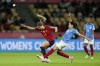 France's Amel Majri fouls Spain's Laia Aleixandri, left, during the Women's Nations League final soccer match between Spain and France at La Cartuja stadium in Seville, Spain, Wednesday, Feb. 28, 2024. (AP Photo/Jose Breton)