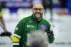 Northern Ontario skip Trevor Bonot smiles after defeating Ontario during the Brier, in Regina, on Tuesday, March 5, 2024. THE CANADIAN PRESS/Darryl Dyck