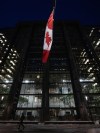 The Bank of Canada is seen at night, Wednesday, February 21, 2024 in Ottawa. THE CANADIAN PRESS/Adrian Wyld