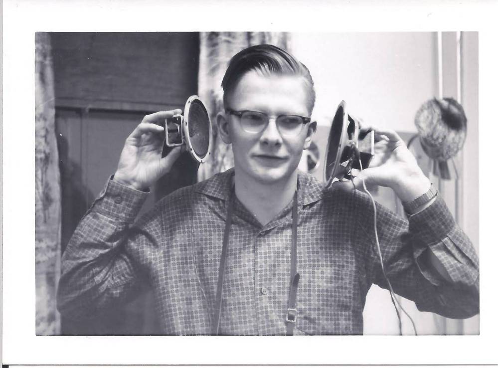 SUPPLIED
John Barsby in 1964 with ‘hearing aids’