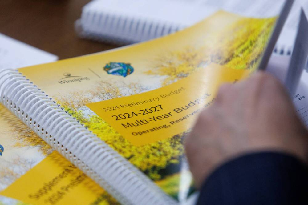 MIKE DEAL / WINNIPEG FREE PRESS
The preliminary 2024 - 2027 was tabled to council Wednesday.