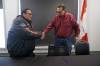 Tim Smith / The Brandon Sun
                                Canupawakpa Dakota First Nation chief Raymond Brown (left) and Sioux Valley Dakota Nation chief Vince Tacan are betting on a new casino.