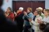 MIKE DEAL / FREE PRESS
Community members clap and cheer during the announcement in Anola Friday morning.