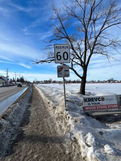Gabrielle Piché/ Free Press Files
                                Around 3 p.m. Friday, there was a patch of blood in the snow steps from the Westbound Ness at Mount Royal bus stop.