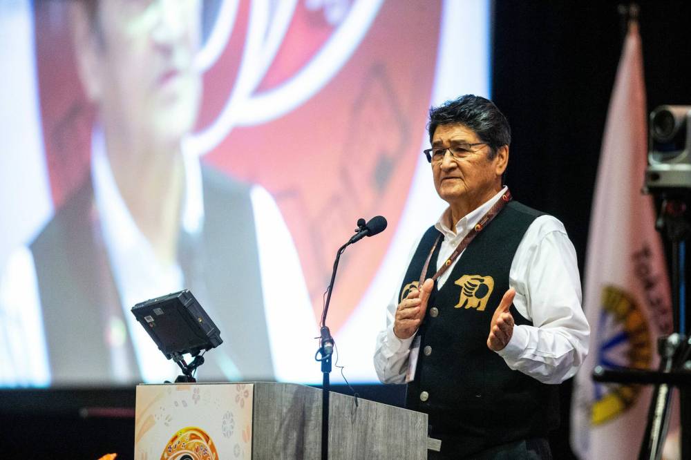 MIKAELA MACKENZIE / FREE PRESS
“Making sure that we find a safe place for the children that never came home, make sure that the settler society is obligated to honour that place where the children live,” Ovide Mercredi said.
