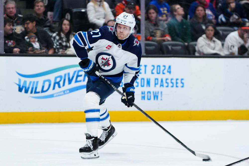 Ryan Sun / The Associated Press
Jets left wing Nikolaj Ehlers was held out of practice Wednesday and Thursday due to what is believed to be an upper-body injury.