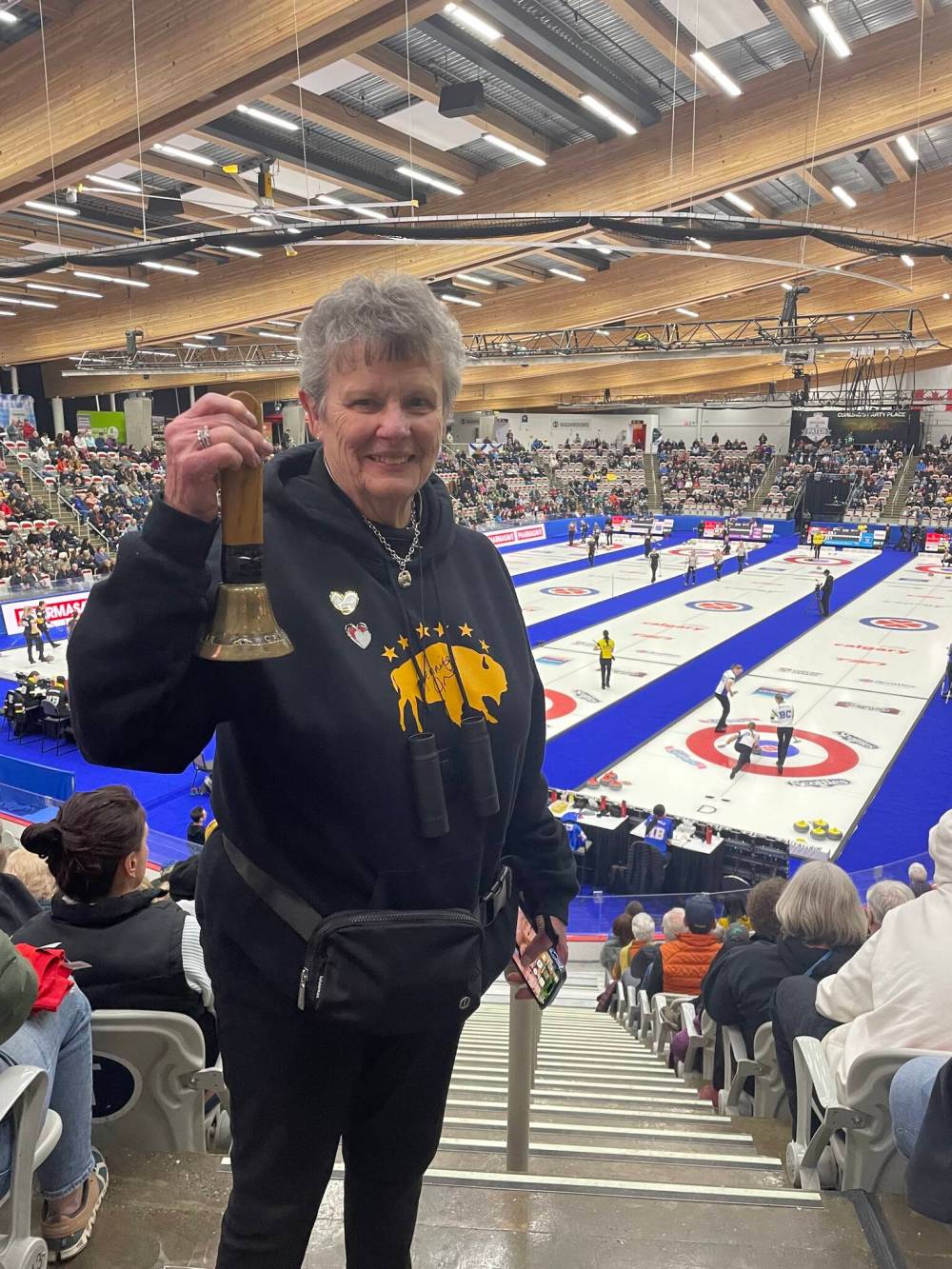Supplied Photo
Carol Jones with the bell she’s been ringing for Jennifer since 1994.