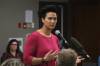NICOLE BUFFIE / FREE PRESS
                                Coun. Vivian Santos (Point Douglas) fielded questions from community members about the proposed closure of the Eldon Ross pool in the Brooklands neighbourhood Monday evening.