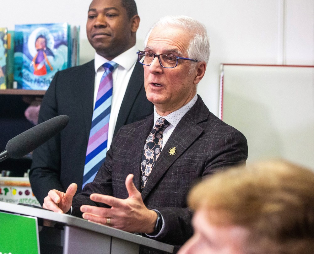 Education and Early Childhood Learning Minister Nello Altomare announced the province is adding more seven more locations to its community schools program. (Mikaela MacKenzie / Free Press files)