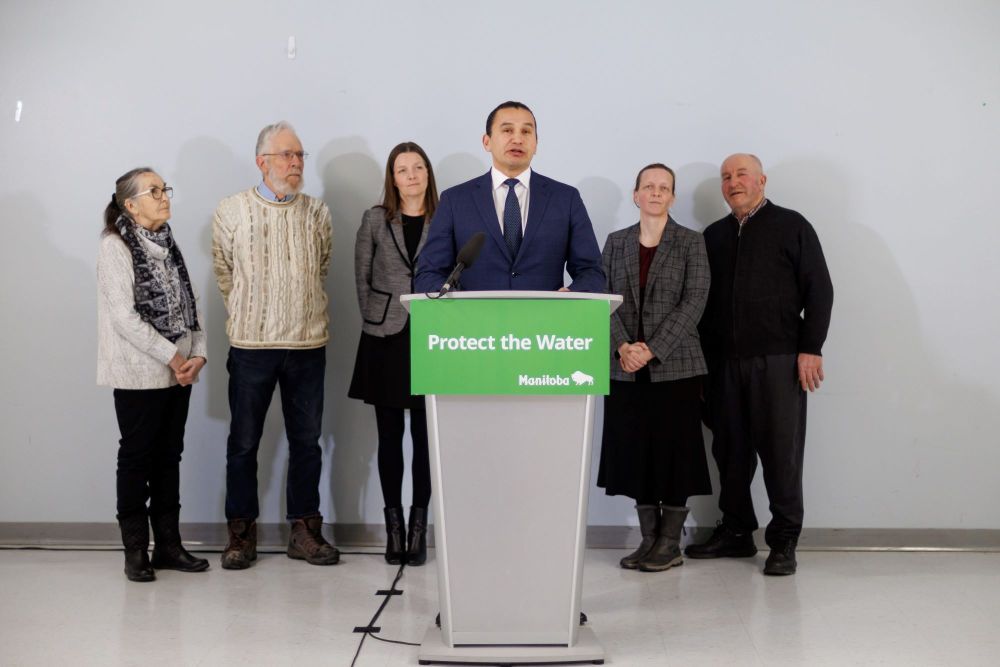 MIKE DEAL / FREE PRESS Kinew said the government rejected the Sio Silica application based on a review of the environmental risks and economic impacts.