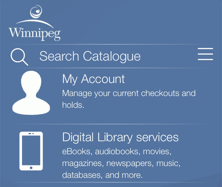 The Winnipeg Public Library app