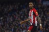 Brentford's Ivan Toney looks on during the English Premier League soccer match between Manchester City and Brentford at the Etihad stadium in Manchester, England, Tuesday, Feb. 20, 2024. (AP Photo/Rui Vieira)
