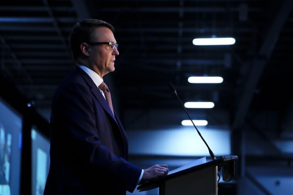 The Canada Pension Plan Investment Board has committed to invest $2.9 billion as part of investor group buying a telecommunication network in Italy from Telecom Italia S.p.A. Company CEO John Graham speaks at the Canadian Chamber of Commerce's annual general meeting in Ottawa on Friday, Oct. 14, 2022. THE CANADIAN PRESS/Sean Kilpatrick
