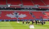 Toronto FC players train at BMO Field in Toronto on Friday, March 8, 2024. After tying last season's entire road points total with a tie in Cincinnati and win in New England to kick off the MLS season, Toronto FC looks to open its home account against Charlotte FC on Saturday at BMO Field. THE CANADIAN PRESS/Neil Davidson