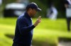 Tiger Woods acknowledges the gallery after finishing on the sixth green during the second round of the Genesis Invitational golf tournament at Riviera Country Club Friday, Feb. 16, 2024, in the Pacific Palisades area of Los Angeles. (AP Photo/Ryan Sun)