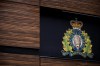 The RCMP logo is seen in Surrey, B.C., on April 13, 2018. A man from British Columbia has died after being caught in an avalanche in Alberta.THE CANADIAN PRESS/Darryl Dyck