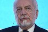 Aurelio De Laurentiis, President of SSC Napoli, speaks during the FT Business of Football Summit in London, Thursday, Feb. 29, 2024. As the summit returns for its sixth edition, top execs from across US and Europe will be flying in to debate and discuss the financial forces transforming the game. (AP Photo/Kin Cheung)