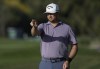 FILE - Brice Garnett lines up his putt on the 11th green during the Mexico Open golf tournament's second round in Puerto Vallarta, Mexico, on April 28, 2023. Garnett won the Puerto Rico Open on Sunday, March 10, 2024, to secure a PGA Tour card for three years. (AP Photo/Moises Castillo)