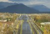 Highway 1 is seen covered in floodwaters looking towards Chilliwack, B.C., Tuesday, Nov. 16, 2021. THE CANADIAN PRESS/Jonathan Hayward