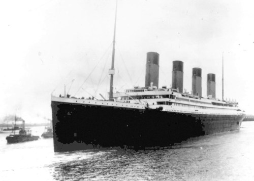 FILE - The Titanic leaves Southampton, England, April 10, 1912, on her maiden voyage. The U.S. government could end its legal fight against a planned expedition to the Titanic over concerns that it would violate a law that treats the wreck as a gravesite. An assistant U.S. attorney told a federal judge in Virginia on Wednesday March 13, 2024, that the U.S. is seeking more information on revised plans for the May expedition, which have been significantly scaled back. (AP Photo/File)