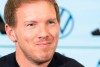 Germany coach Julian Nagelsmann presents the squad for the international friendly matches against France and The Netherlands, during a press conference in Frankfurt/Main, Germany, Thursday, March 14, 2024. (Boris Roessler/dpa via AP)