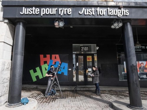 Documents made public by an insolvency trustee show Montreal comedy festival Just for Laughs and affiliated companies had millions of dollars in unpaid debts beyond those included in a court filing last week. A news crew shoots a report in front of the Just for Laughs theatre on Tuesday, March 5, 2024, in Montreal. THE CANADIAN PRESS/Ryan Remiorz