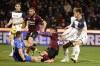Lecce's goalkeeper Wladimiro Falcone makes a save during the Serie A soccer match between Salernitana and Lecce at the Arechi Stadium in Salerno, Italy, Saturday, March 16, 2024. (Alessandro Garofalo/LaPresse via AP)