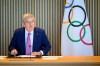 International Olympic Committee (IOC) President Thomas Bach speaks at the opening of the executive board meeting of the International Olympic Committee (IOC), at the Olympic House, in Lausanne, Switzerland, Tuesday, March 19, 2024. (Laurent Gillieron/Keystone via AP)