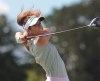 Selena Costabile of Canada watches her tee shot on the 6th hole at the 2016 Manulife LPGA Classic in Cambridge, Ont., on Thursday, Sept. 1, 2016. THE CANADIAN PRESS/Dave Chidley
