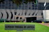The Supreme Court headquarters stands in Brasilia, Brazil, Wednesday, March 20, 2024. Judges started on Wednesday to vote on whether former soccer star Robinho can be jailed in his home nation for his rape conviction in Italy. (AP Photo/Eraldo Peres)