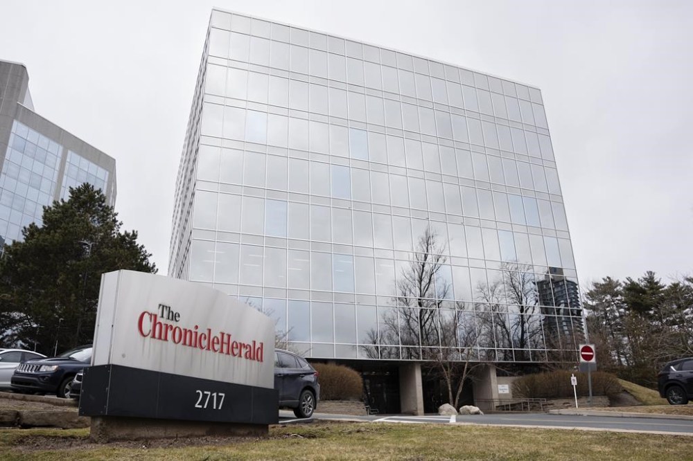 The Chronicle Herald headquarters, SaltWire Network Inc.'s flagship newspaper, is shown in Halifax on Tuesday, March 12, 2024. A Nova Scotia judge will be asked today to approve a plan to restructure or seek bidders to buy or invest in SaltWire Network Inc., the insolvent Halifax-based media company recently granted protection from its creditors. THE CANADIAN PRESS/Darren Calabrese